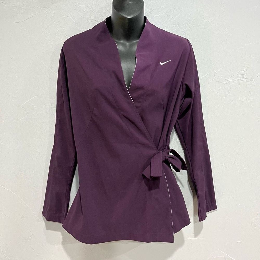 Nike Yoga Wrap Kimono Top XS Purple Dri-Fit Purple
